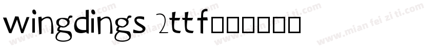 wingdings 2ttf字体转换